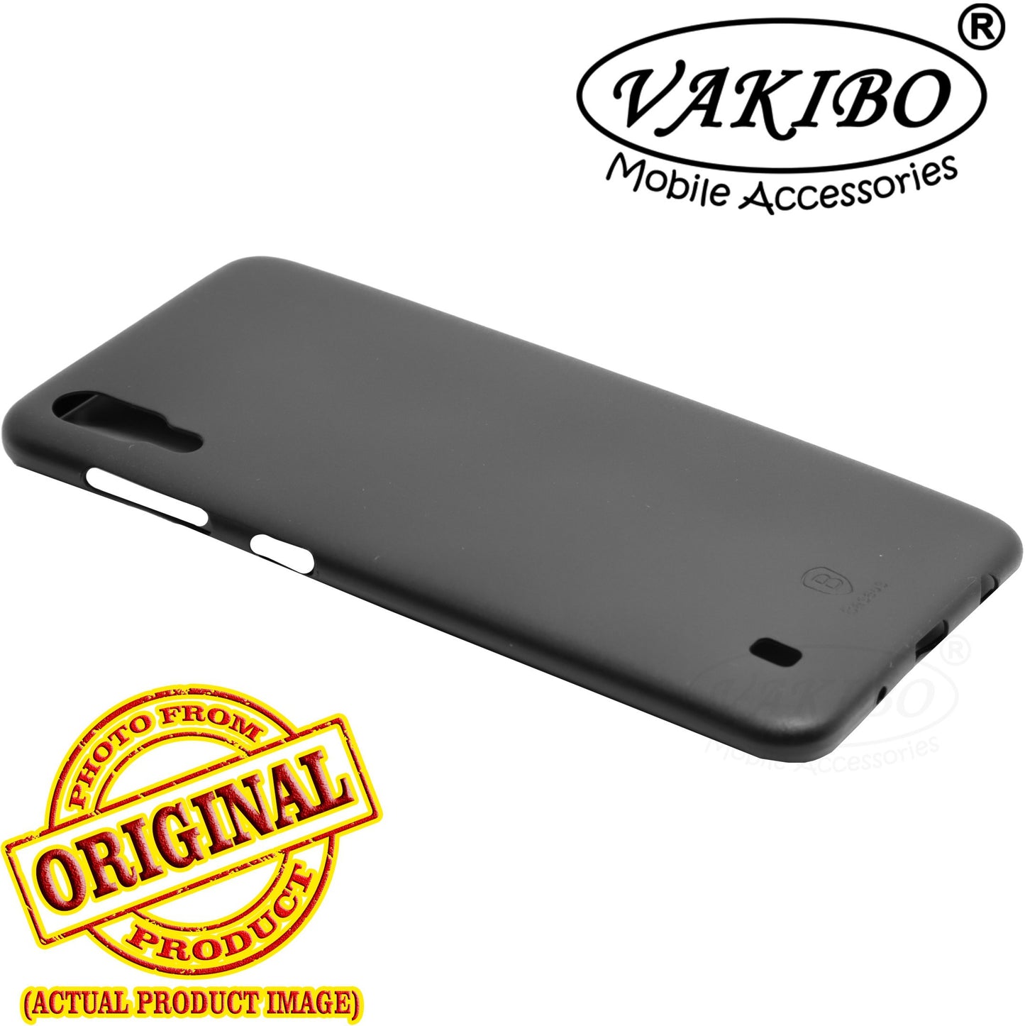 VAKIBO Paper Slim Black Coloured Plastic Back Cover Case Ultra thin slim Suitable for Samsung Galaxy M10