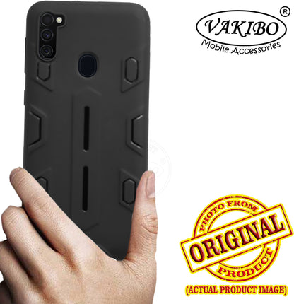 VAKIBO Black Coloured Back Cover Case Suitable for Samsung Galaxy M21 2021