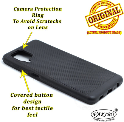VAKIBO Dotted Design Black Coloured Soft TPU Back Cover Case Suitable for Samsung Galaxy M32 4G