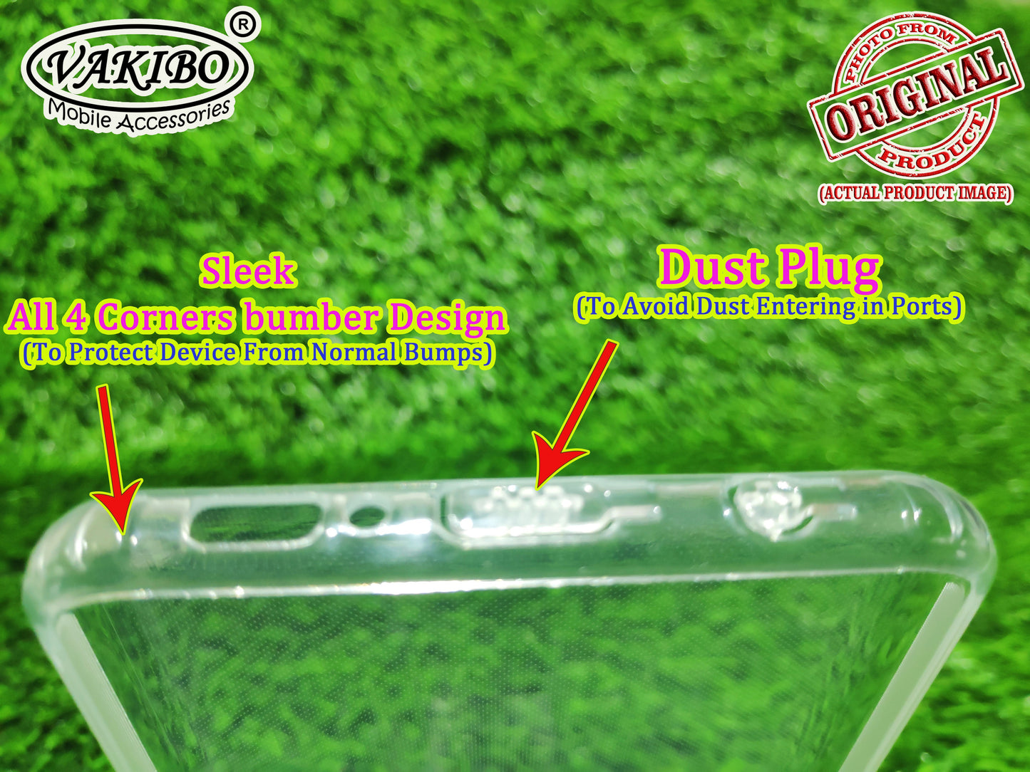 VAKIBO Super Premium Soft TPU Transparent Case With Dustplug,Side Grip,Corner Protection,lanyard Cuts,Camera Protection Suitable for Samsung S10 Plus