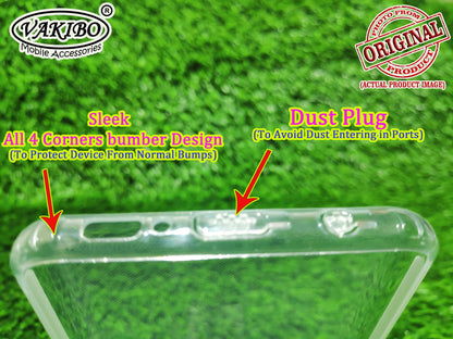 VAKIBO Super Premium Soft TPU Transparent Case With Dustplug,Side Grip,Corner Protection,lanyard Cuts,Camera Protection Suitable for Samsung S10 Plus