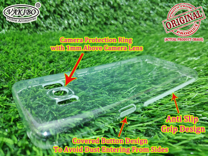 VAKIBO Super Premium Soft TPU Transparent Case With Dustplug,Side Grip,Corner Protection,lanyard Cuts,Camera Protection Suitable for Samsung S8