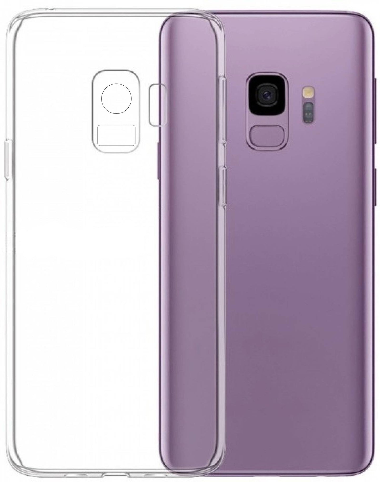 VAKIBO Super Premium Soft TPU Transparent Case With Dustplug,Side Grip,Corner Protection,lanyard Cuts,Camera Protection Suitable for Samsung S9