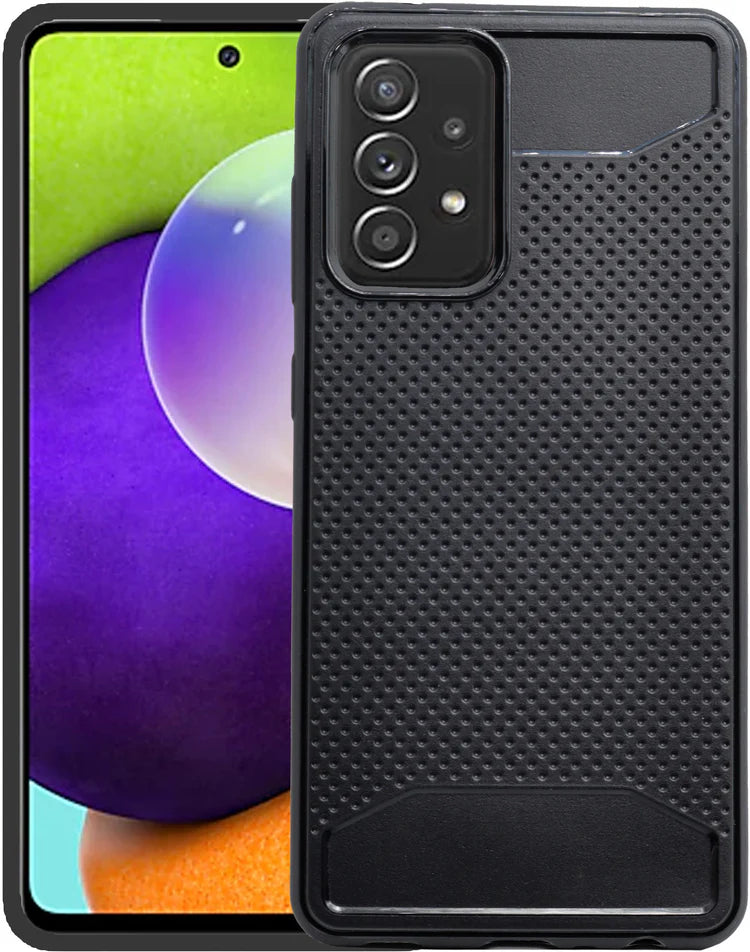 VAKIBO Dotted Design Black Coloured Soft TPU Back Cover Case Suitable for Samsung Galaxy A52S 5G