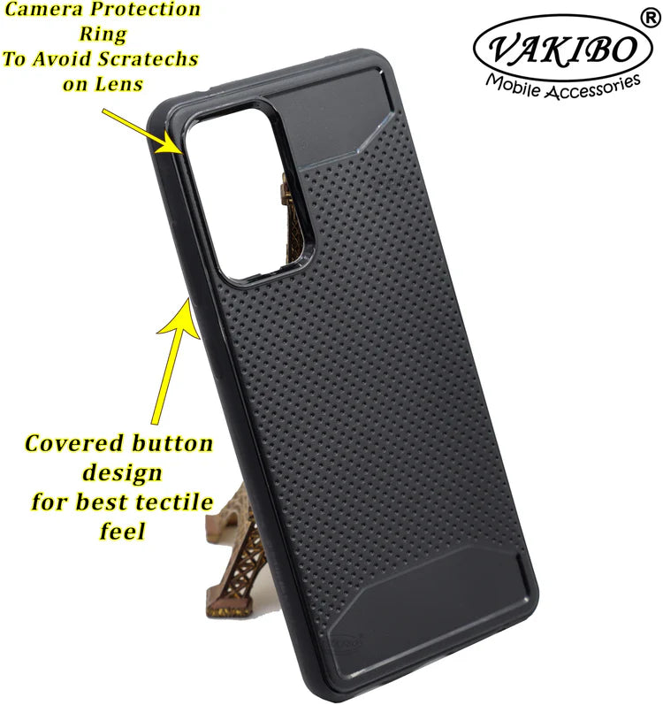 VAKIBO Dotted Design Black Coloured Soft TPU Back Cover Case Suitable for Samsung Galaxy A52S 5G