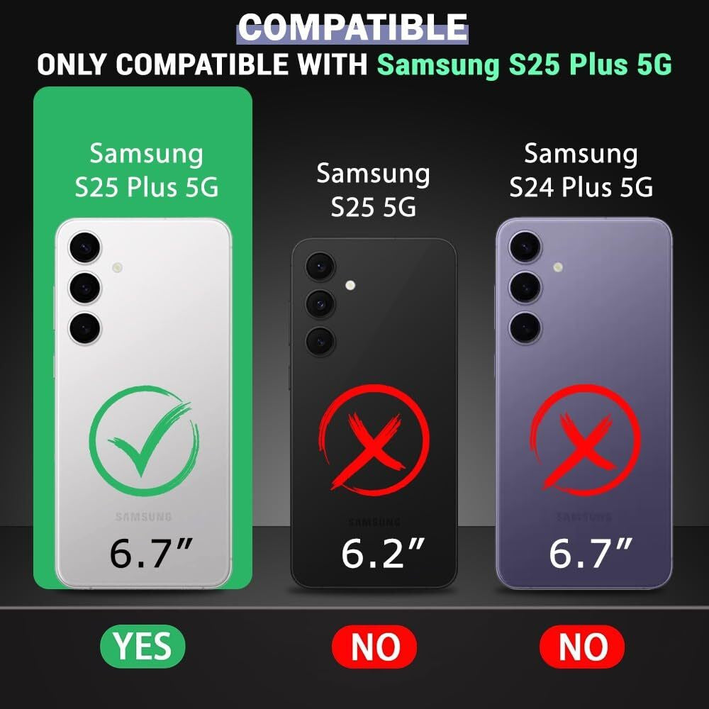 VAKIBO Premium Clear 1.5MM Thick Transparent Soft TPU Rubber Back Cover Case With Camera Protection Suitable for Samsung Galaxy S25 Plus