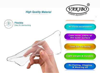 VAKIBO Super Premium Soft TPU Transparent Case With Dustplug,Side Grip,Corner Protection,lanyard Cuts,Camera Protection Suitable for Samsung J2 2015 /J2 /J200