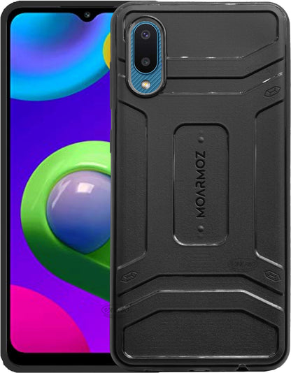 VAKIBO Moarmoz Shock Proof Black Coloured Soft TPU Back Cover Case Suitable for Samsung Galaxy M02