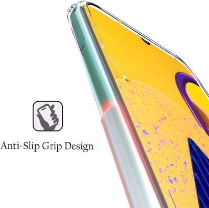 VAKIBO Super Premium Soft TPU Transparent Case With Dustplug,Side Grip,Corner Protection,lanyard Cuts,Camera Protection Suitable for Samsung M21