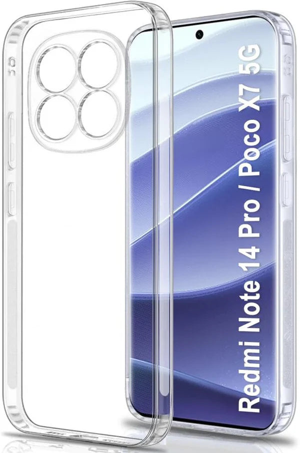 VAKIBO Premium Clear 1.5MM Thick Transparent Soft TPU Rubber Back Cover Case With Camera Protection Suitable for Mi Poco X7
