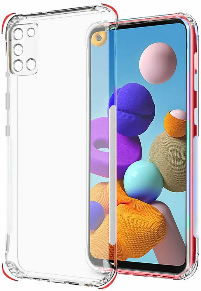 VAKIBO Premium Clear 1.5MM Thick Transparent Soft TPU Rubber Back Cover Case With Camera Protection Suitable for Samsung Galaxy A21S