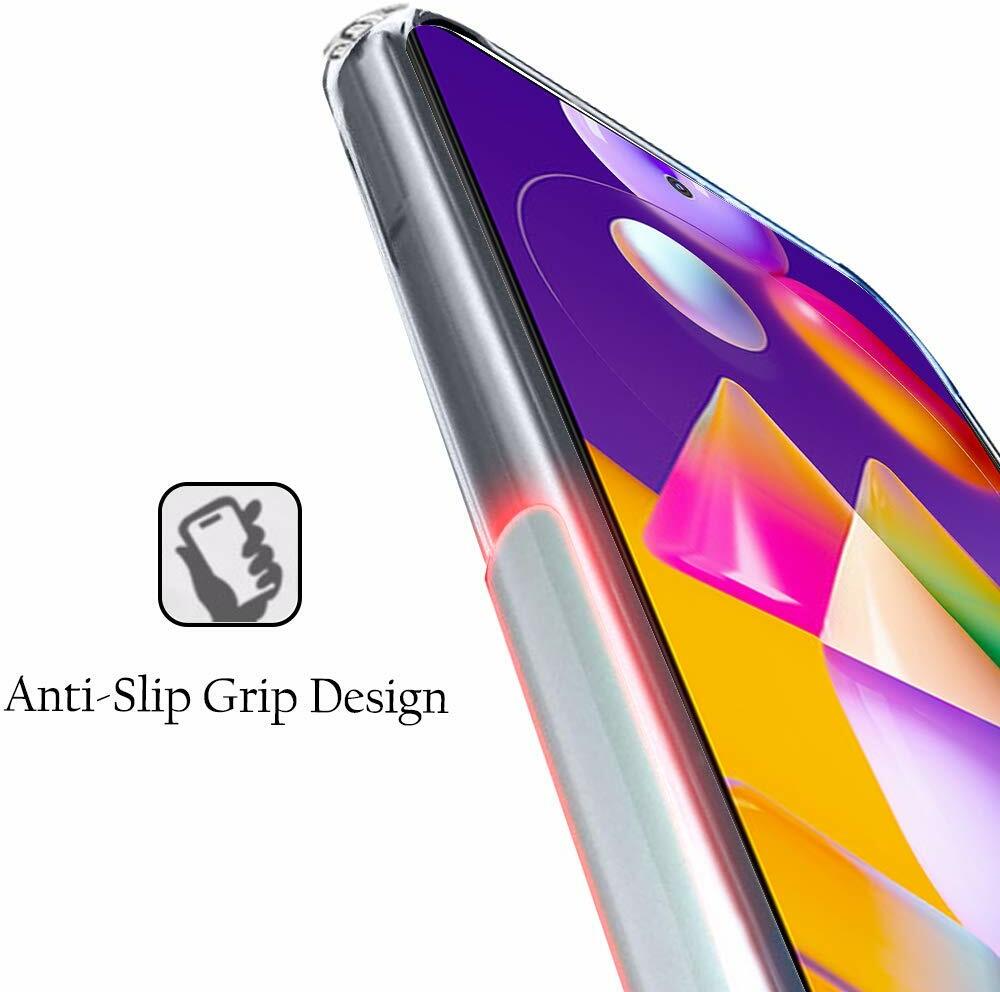 VAKIBO Super Premium Soft TPU Transparent Case With Dustplug,Side Grip,Corner Protection,lanyard Cuts,Camera Protection Suitable for Samsung M31s
