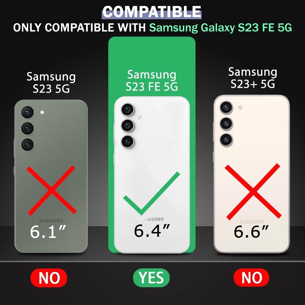 VAKIBO Best Selling Black and Transparent Back Cover Case Made With Soft TPU and Acrylic With 4 Corner and Camera Protection Suitable for Samsung Galaxy S23 FE