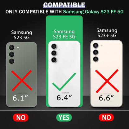 VAKIBO Best Selling Black and Transparent Back Cover Case Made With Soft TPU and Acrylic With 4 Corner and Camera Protection Suitable for Samsung Galaxy S23FE