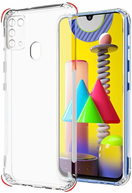 VAKIBO Super Premium Soft TPU Transparent Case With Dustplug,Side Grip,Corner Protection,lanyard Cuts,Camera Protection Suitable for Samsung F41