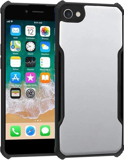 VAKIBO Best Selling Black and Transparent Coloured Made With Soft TPU and Acrylic Back Cover Case With 4 Corner and Camera Protection Suitable for Vivo Y81