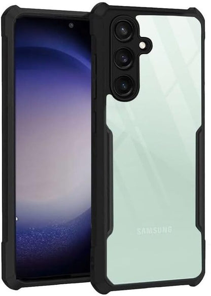 VAKIBO Best Selling Black and Transparent Back Cover Case Made With Soft TPU and Acrylic With 4 Corner and Camera Protection Suitable for Samsung Galaxy A35 5G