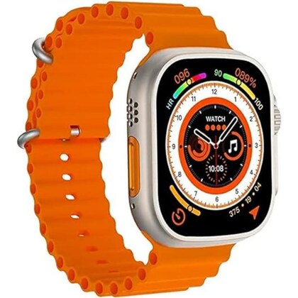 T800 Ultra Big Smart Watch with 1.9 Inch (49mm) HD Display, Watch Bluetooth Calling, Heart Rate, Sports Mode, Sleep Monitoring with Waterproof Charge Walking, Running, Cycling (Orange)
