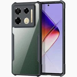 VAKIBO Best Selling Black and Transparent Coloured Made With Soft TPU and Acrylic Back Cover Case With 4 Corner and Camera Protection Suitable for Infinix Note 40 5G