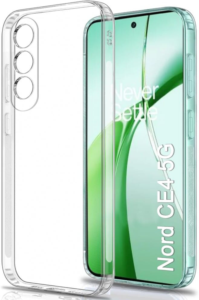 VAKIBO Premium Clear 1.5MM Thick Transparent Soft TPU Rubber Back Cover Case With Camera Protection Suitable for OnePlus Nord CE4