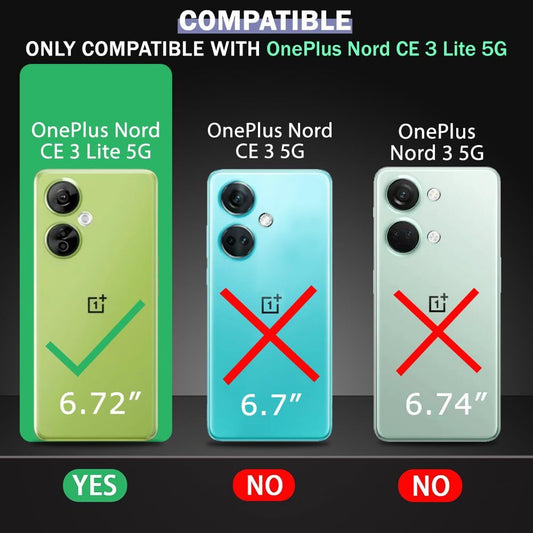 VAKIBO Super Premium Black Border Transparent Case With Corner Protection & Camera Protection Suitable for OnePlus Nord CE3 Lite