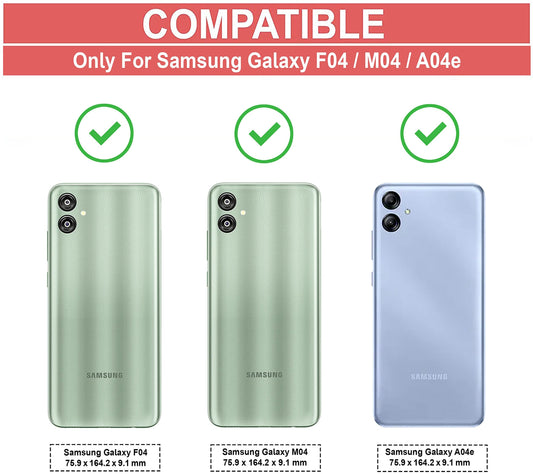 VAKIBO Super Premium Black Border Transparent Case With Corner Protection & Camera Protection Suitable for Samsung F04