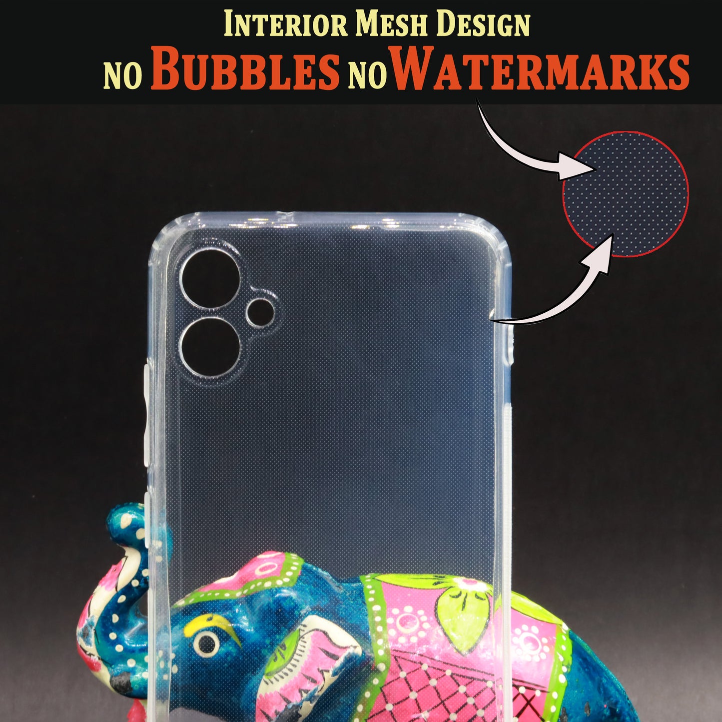 VAKIBO Super Premium Soft TPU Transparent Case With Dustplug,Side Grip,Corner Protection,lanyard Cuts,Camera Protection Suitable for Samsung F04