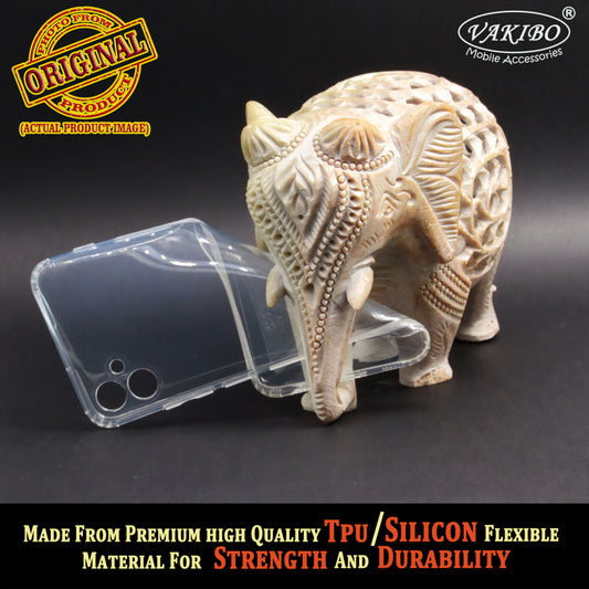 VAKIBO Super Premium Soft TPU Transparent Case With Dustplug,Side Grip,Corner Protection,lanyard Cuts,Camera Protection Suitable for Samsung F04