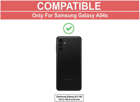VAKIBO Best Selling Black and Transparent Back Cover Case Made With Soft TPU and Acrylic With 4 Corner and Camera Protection Suitable for Samsung Galaxy A04s