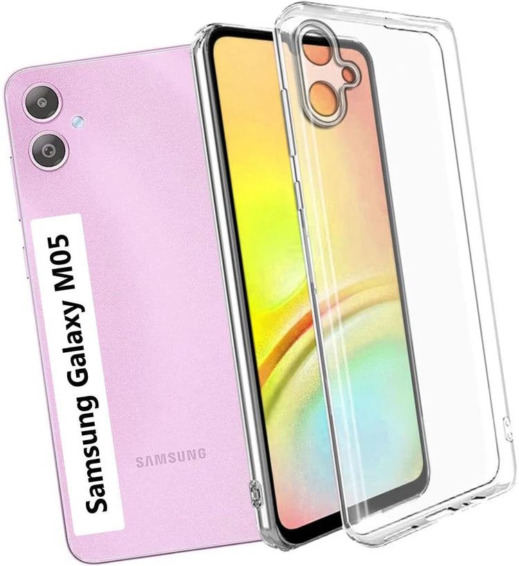 VAKIBO Premium Clear 2MM Thick Transparent Soft TPU Rubber Back Cover Case With Camera Protection Suitable for Samsung Galaxy F05