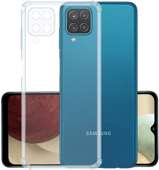 VAKIBO Premium Clear 1.5MM Thick Transparent Soft TPU Rubber Back Cover Case With Camera Protection Suitable for Samsung Galaxy A12