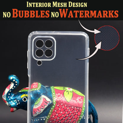 VAKIBO Super Premium Soft TPU Transparent Case With Dustplug,Side Grip,Corner Protection,lanyard Cuts,Camera Protection Suitable for Samsung A22 4G