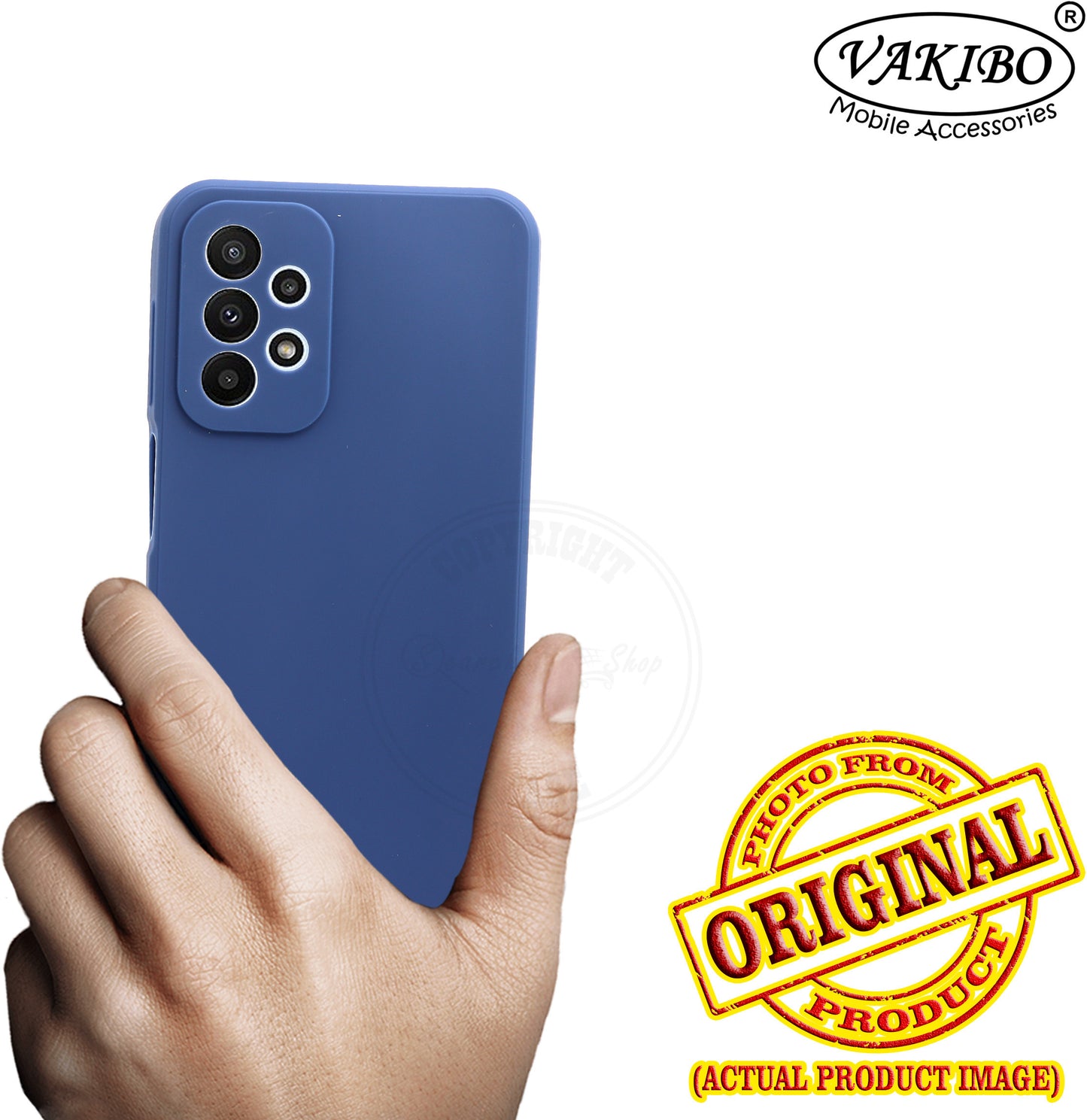 VAKIBO Matte 1.5 MM Thick With Camera Protection Blue Coloured Soft TPU Rubber Back Cover Case Suitable for Samsung Galaxy A73