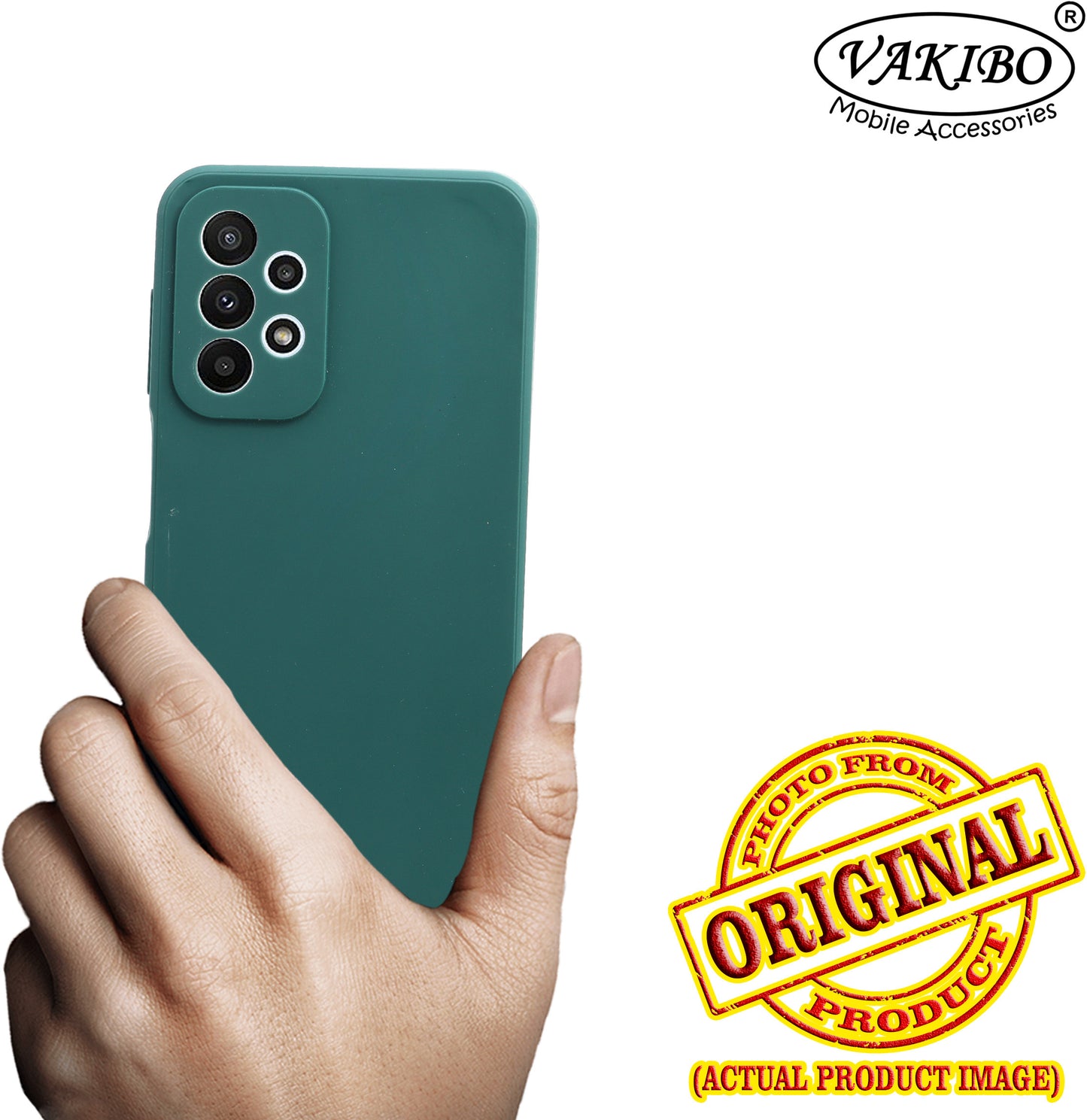 VAKIBO Matte 1.5 MM Thick With Camera Protection Green Coloured Soft TPU Rubber Back Cover Case Suitable for Samsung Galaxy A73