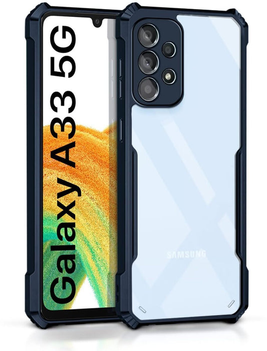 VAKIBO Best Selling Black and Transparent Back Cover Case Made With Soft TPU and Acrylic With 4 Corner and Camera Protection Suitable for Samsung Galaxy A33