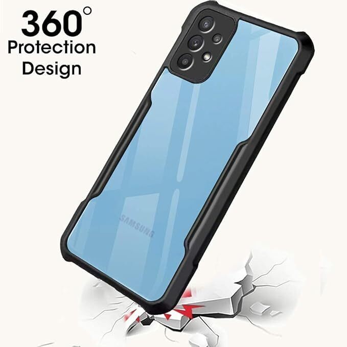 VAKIBO Best Selling Black and Transparent Back Cover Case Made With Soft TPU and Acrylic With 4 Corner and Camera Protection Suitable for Samsung Galaxy A52
