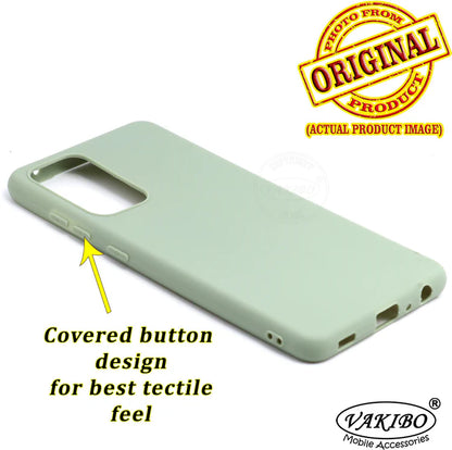 VAKIBO 1.2 MM Thick Pista Green Coloured Soft TPU Rubber Back Cover Case With Camera Protection Ring Suitable for Samsung Galaxy A52 5G