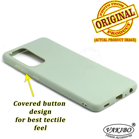 VAKIBO 1.2 MM Thick Pista Green Coloured Soft TPU Rubber Back Cover Case With Camera Protection Ring Suitable for Samsung Galaxy A52 5G