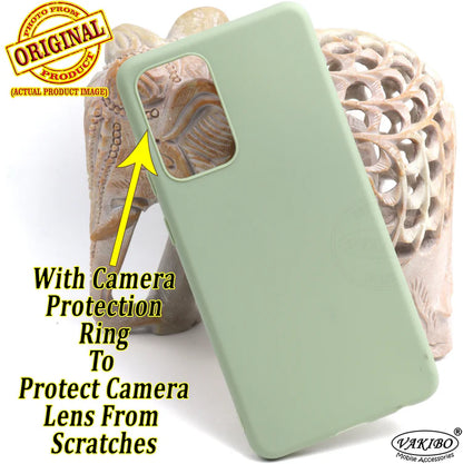 VAKIBO 1.2 MM Thick Pista Green Coloured Soft TPU Rubber Back Cover Case With Camera Protection Ring Suitable for Samsung Galaxy A52 5G