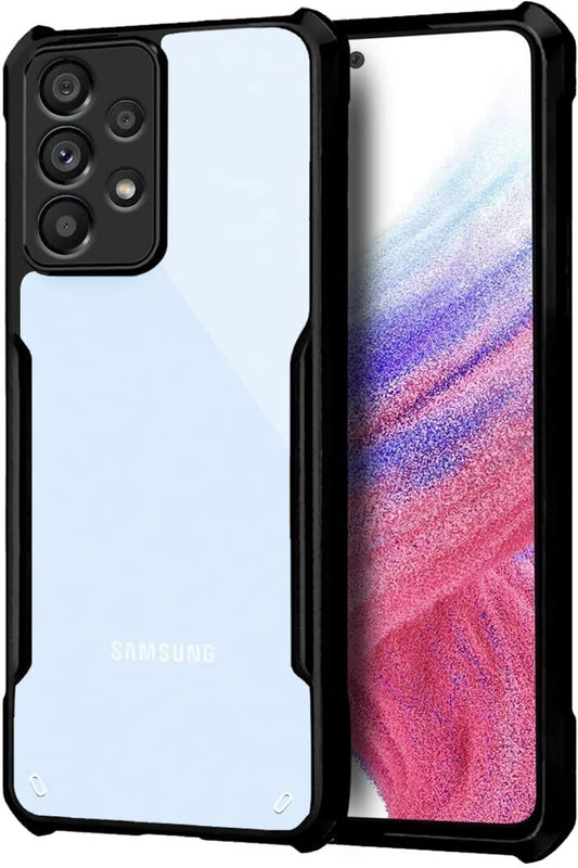VAKIBO Best Selling Black and Transparent Back Cover Case Made With Soft TPU and Acrylic With 4 Corner and Camera Protection Suitable for Samsung Galaxy A53