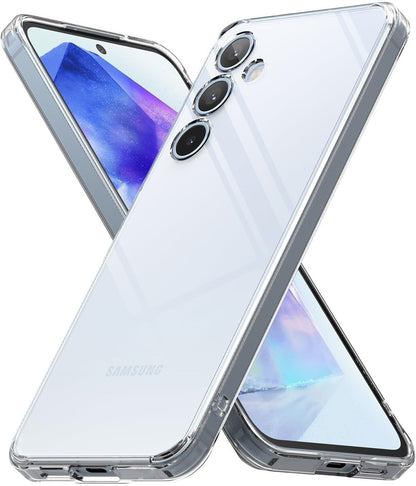 VAKIBO Premium Clear 2MM Thick Transparent Soft TPU Rubber Back Cover Case With Camera Protection Suitable for Samsung Galaxy A55 5G