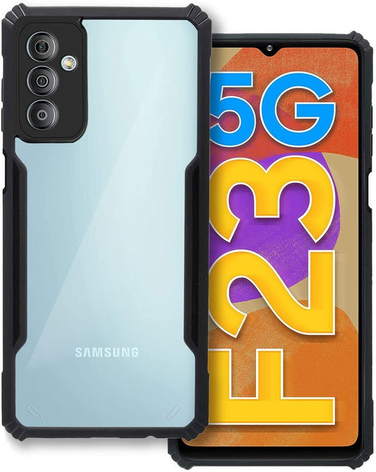 VAKIBO Super Premium Black Border Transparent Case With Corner Protection & Camera Protection Suitable for Samsung M23 5G