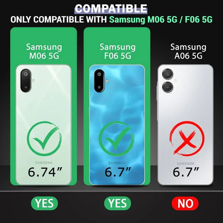 VAKIBO Premium Clear 1.5MM Thick Transparent Soft TPU Rubber Back Cover Case With Camera Protection Suitable for Samsung Galaxy M06 5G