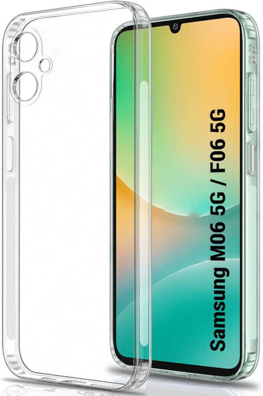 VAKIBO Premium Clear 1.5MM Thick Transparent Soft TPU Rubber Back Cover Case With Camera Protection Suitable for Samsung Galaxy M06 5G