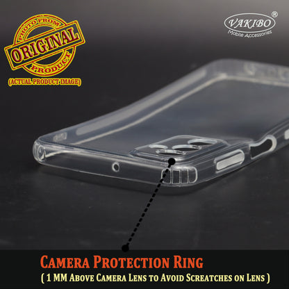 VAKIBO Super Premium Soft TPU Transparent Case With Dustplug,Side Grip,Corner Protection,lanyard Cuts,Camera Protection Suitable for Samsung F13 4G