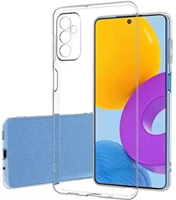 VAKIBO Super Premium Soft TPU Transparent Case With Dustplug,Side Grip,Corner Protection,lanyard Cuts,Camera Protection Suitable for Samsung M23 5G
