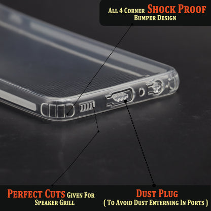 VAKIBO Super Premium Soft TPU Transparent Case With Dustplug,Side Grip,Corner Protection,lanyard Cuts,Camera Protection Suitable for Samsung M32 5G
