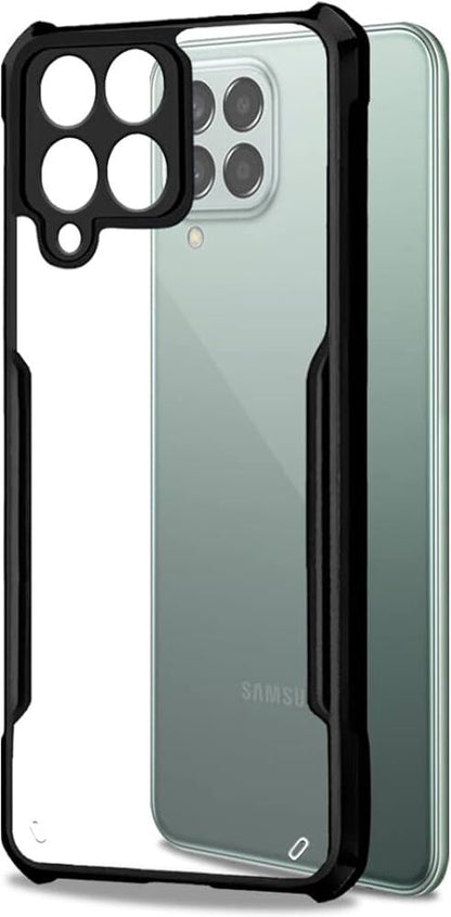 VAKIBO Best Selling Black and Transparent Back Cover Case Made With Soft TPU and Acrylic With 4 Corner and Camera Protection Suitable for Samsung Galaxy M33
