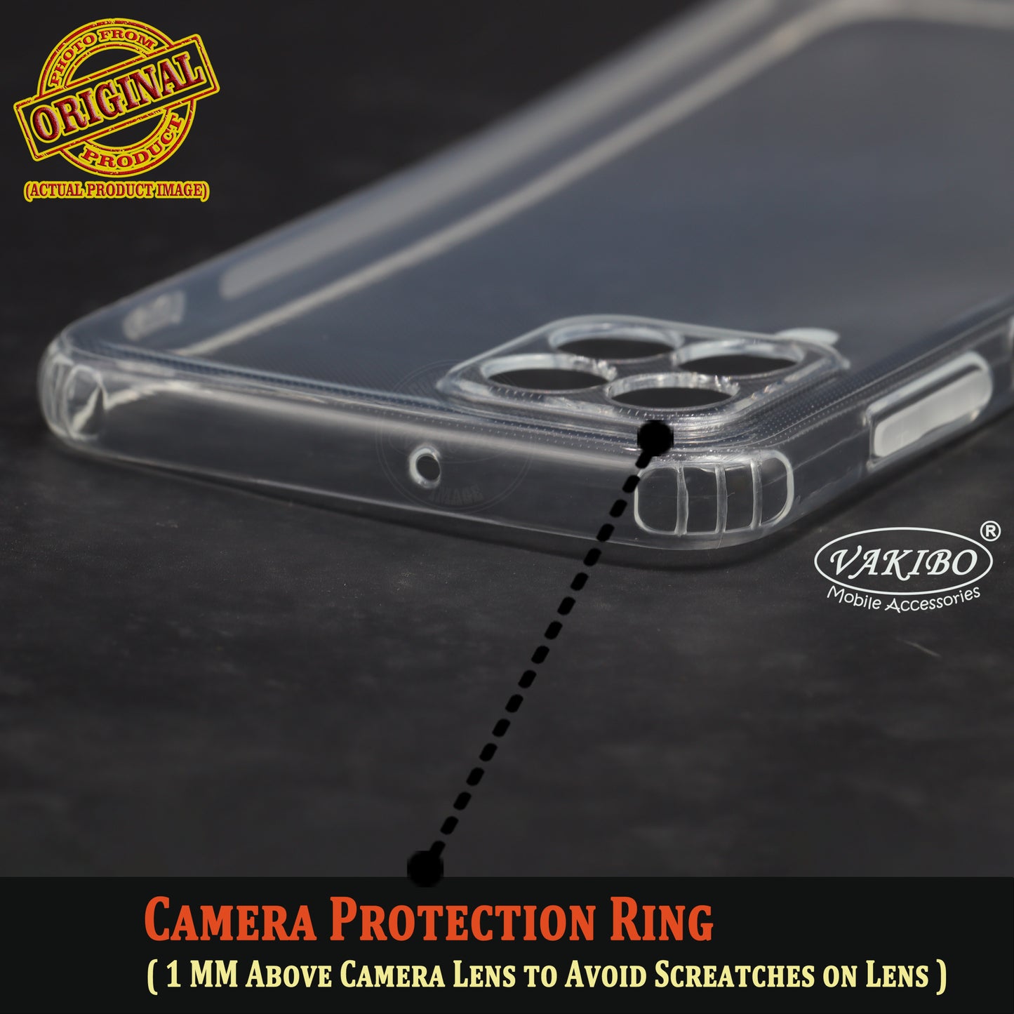 VAKIBO Super Premium Soft TPU Transparent Case With Dustplug,Side Grip,Corner Protection,lanyard Cuts,Camera Protection Suitable for Samsung M33