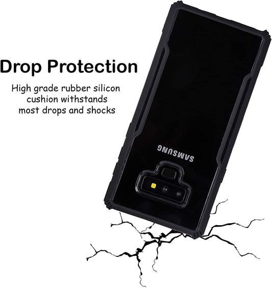 VAKIBO Super Premium Black Border Transparent Case With Corner Protection & Camera Protection Suitable for Samsung Note 9